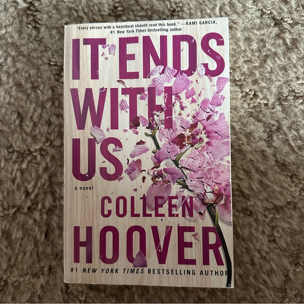 Novel with Pink Floral Cover